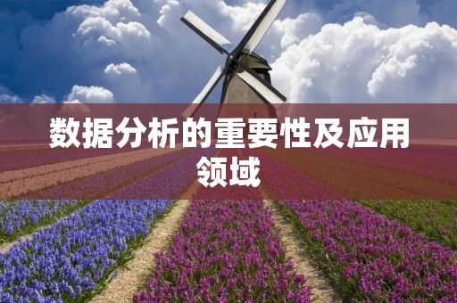 数据分析的重要性及应用领域