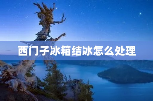 西门子冰箱结冰怎么处理