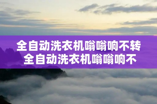 全自动洗衣机嗡嗡响不转 全自动洗衣机嗡嗡响不转圈