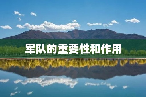 军队的重要性和作用