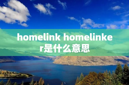 homelink homelinker是什么意思