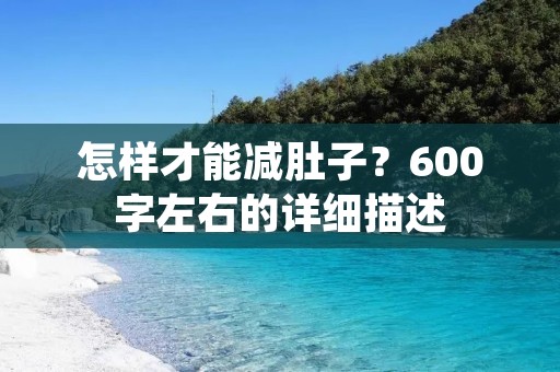 怎样才能减肚子？600字左右的详细描述
