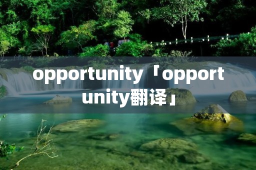 opportunity「opportunity翻译」 opportunity「opportunity翻译」