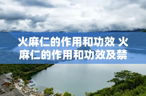 火麻仁的作用和功效 火麻仁的作用和功效及禁忌