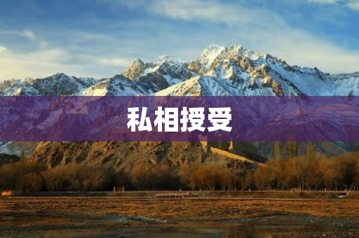 私相授受：探索人际关系中的隐秘交换