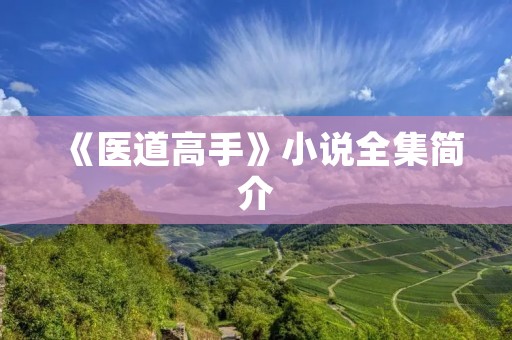 《医道高手》小说全集简介