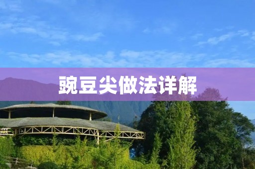 豌豆尖做法详解：美味佳肴尽在你手中