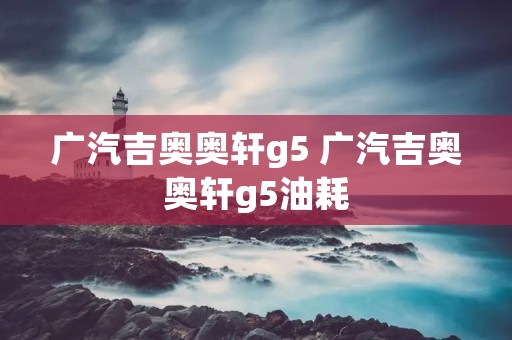 广汽吉奥奥轩g5 广汽吉奥奥轩g5油耗