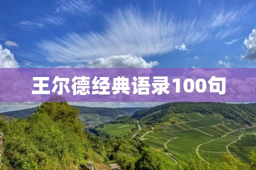 王尔德经典语录100句:洞察人性的智慧与幽默 王尔德经典语录100句:洞察人性的智慧与幽默