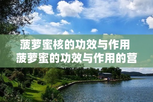 菠萝蜜核的功效与作用 菠萝蜜的功效与作用的营养