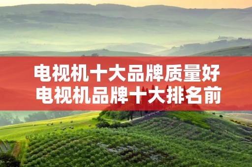 电视机十大品牌质量好 电视机品牌十大排名前十的