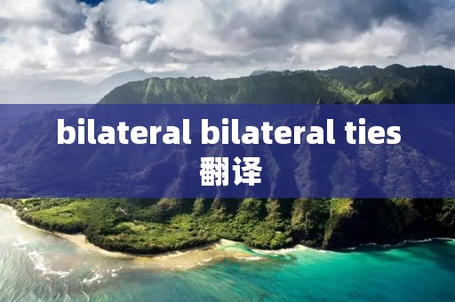 bilateral bilateral ties 翻译