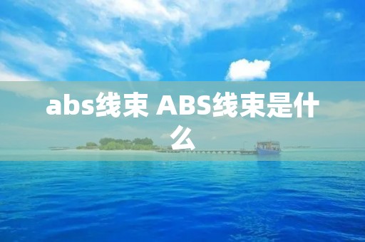 abs线束 ABS线束是什么