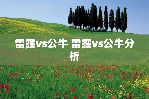 雷霆vs公牛 雷霆vs公牛分析