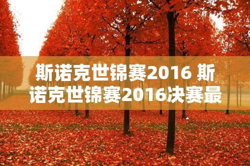 斯诺克世锦赛2016 斯诺克世锦赛2016决赛最后一局