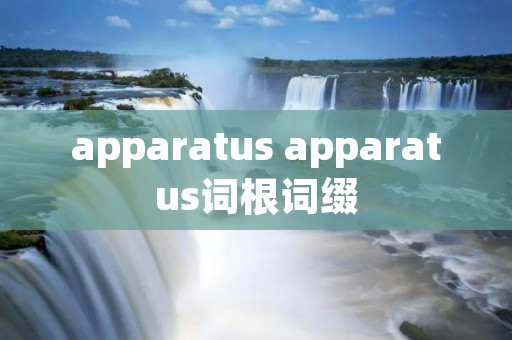 apparatus apparatus词根词缀