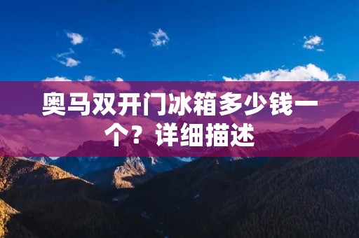 奥马**门冰箱多少钱一个？详细描述
