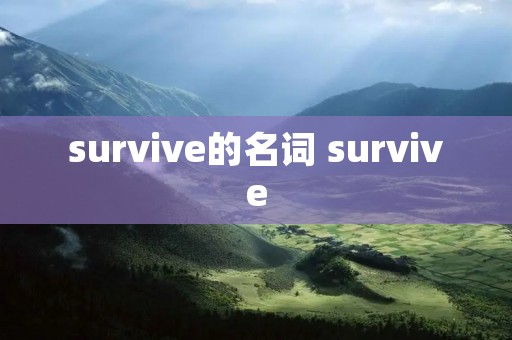 survive的名词 survive