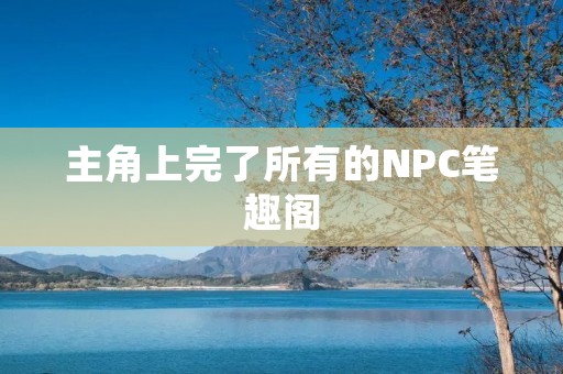 主角上完了所有的NPC笔趣阁：探索游戏世界的无尽可能