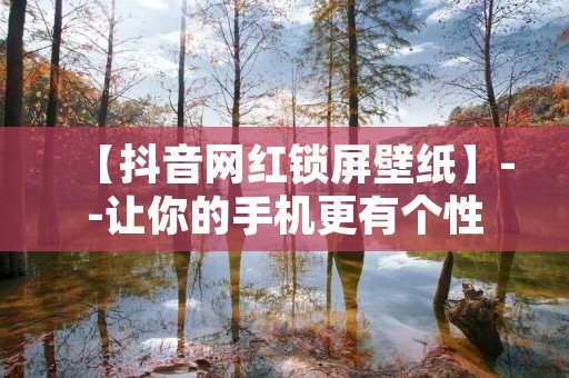 【抖音网红锁屏壁纸】--让你的手机更有个性