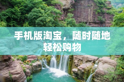 手机版淘宝，随时随地轻松购物