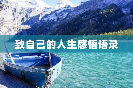 致自己的人生感悟语录：探索人生的意义与价值