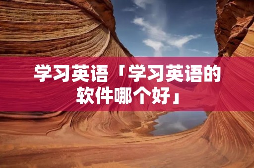 学习英语「学习英语的软件哪个好」