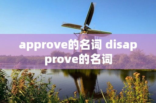 approve的名词 disapprove的名词