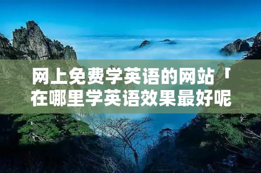 网上免费学英语的网站「在哪里学英语效果最好呢」