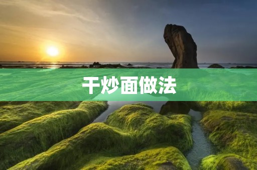 干炒面做法：教你如何做出美味的干炒面