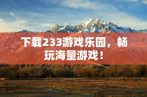 下载233游戏乐园,畅玩海量游戏!