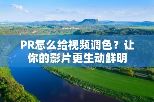PR怎么给视频调色？让你的影片更生动鲜明