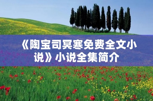 《陶宝司冥寒免费全文小说》小说全集简介