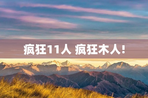 疯狂11人 疯狂木人!