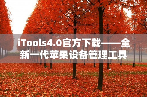 iTools4.0官方下载——全新一代苹果设备管理工具