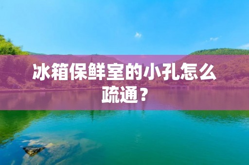 冰箱保鲜室的小孔怎么疏通? 冰箱保鲜室的小孔怎么疏通?