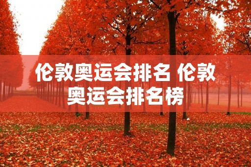 伦敦奥运会排名 伦敦奥运会排名榜 伦敦奥运会排名 伦敦奥运会排名榜
