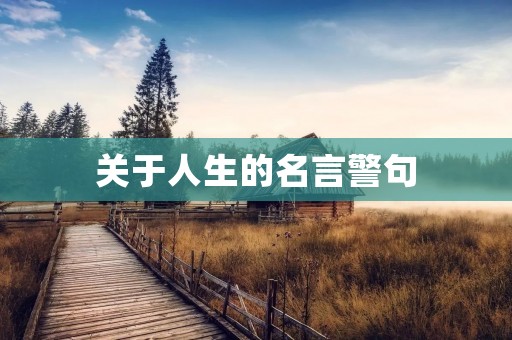 关于人生的名言警句：指引人生的智慧箴言