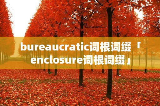 bureaucratic词根词缀「enclosure词根词缀」