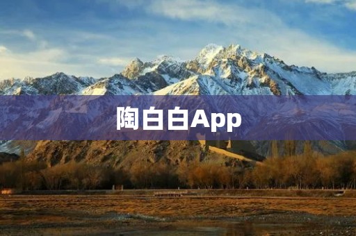 陶白白App：打造你的美好生活伴侣