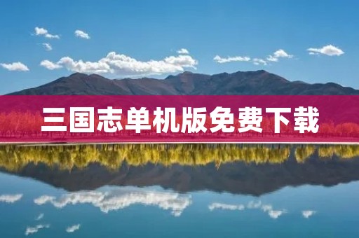 三国志单机版免费下载:打造最真实的三国世界