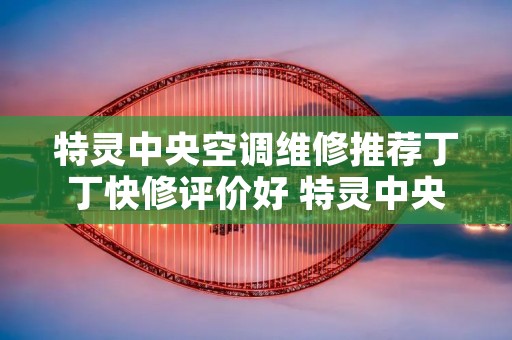 特灵中央空调维修推荐丁丁快修评价好 特灵中央空调维修咨询