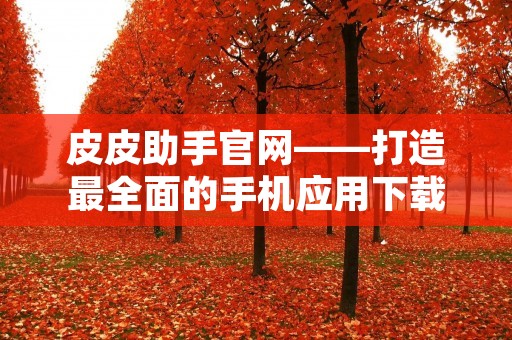 皮皮助手官网——打造最全面的手机应用下载平台 皮皮助手官网——打造最全面的手机应用下载平台