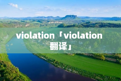 violation「violation 翻译」