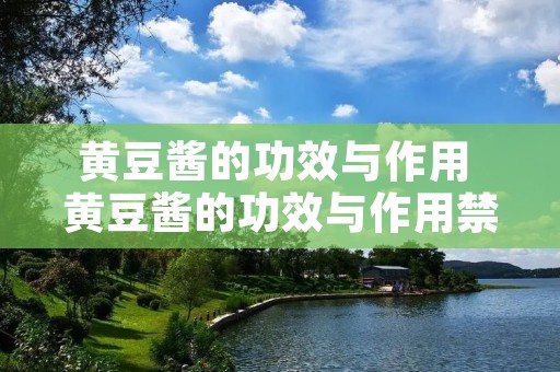 黄豆酱的功效与作用 黄豆酱的功效与作用禁忌是什么