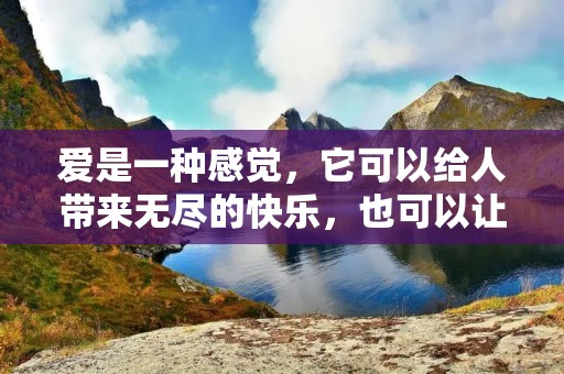 爱是一种感觉,它可以给人带来无尽的快乐,也可以让人经历无尽的痛苦。在爱情的世界里,每个人都有自己的经历和感悟,而经典感情语录则是这个世界上最为珍贵的财富之一。