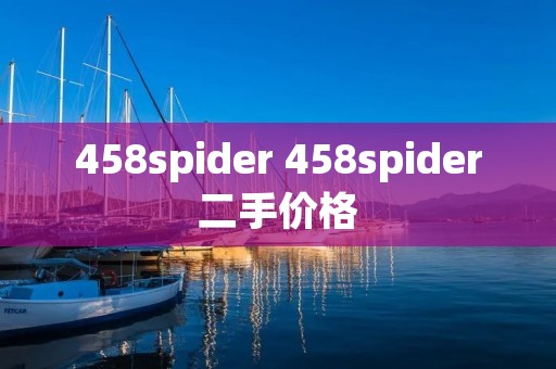 458spider 458spider二手价格