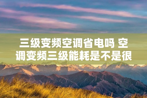 三级变频空调省电吗 空调变频三级能耗是不是很费电