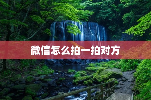 微信怎么拍一拍对方:让你与朋友更加亲近的趣味互动方式