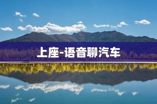 上座-语音聊汽车:让驾驶旅程更智能、便捷和安全 上座-语音聊汽车:让驾驶旅程更智能、便捷和安全
